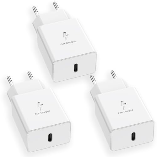 3er Pack USB C Ladegerät für Samsung, 15W Type-C Netzteil Schnellladegerät, PD Ladeadapter mit Schnellladefunktion für Samsung Galaxy S23 S22 S21 S20 FE S10 S9 S8,Z Fold 3,Note8 und A-Serie Handys von Mijun