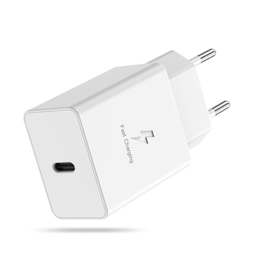 Schnellladegerät für Samsung 15W Ladegerät, USB C Netzteil PD Ladeadapter Stecker für Samsung Galaxy S23 S22 S21 S20 Ultra 5g S10 S9 S8 A54 A53 A34 A14 A13 M53 M13, für iPhone Handy/iPad/Tablet von Mijun