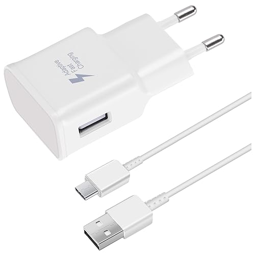 USB Ladegerät Stecker, Schnellladegerät Netzteil mit ladekabel USB C Schnellladekabel kompatibel mit Samsung Galaxy S8 S9 S10 S20 S21 S22 S23 Plus A54,A52S,A53,A13 M54 M53, und andere Smartphones von Mijun