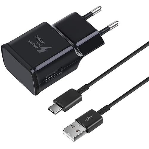 USB Ladegerät mit Ladekabel USB C Schnellladekabel für Samsung Galaxy A13 A14 A20e A34 A51 A52 A53 A54 S8 S9 S10 S20 S21 FE Plus Z Flip3, Z Fold2 5G Android Handy Schnellladegerät Netzteil Adapter von Mijun