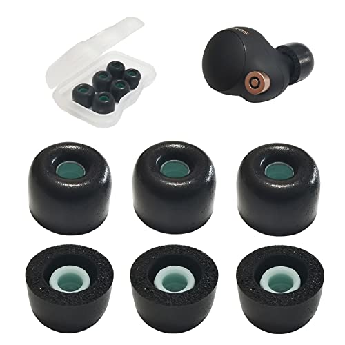 Ohrstöpsel aus Memory-Schaum für Sony WF-1000XM4/WF-1000XM5, Ohrstöpsel für Sony WF-C500, LinkBuds S, WF-1000XM4, Ersatz-Ladehülle, Ohrhörer-Abdeckung, 3 Paar, Schwarz Ohrstöpsel aus Memory-Schaum für Sony WF-1000XM4/WF-1000XM5, Ohrstöpsel für Sony WF-C500, LinkBuds S, WF-1000XM4, Ersatz-Ladehülle, Ohrhörer-Abdeckung, 3 Paar, Schwarz von Mijusun