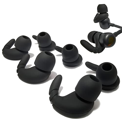 Silikon-Sport-Ohrbügel, Spitzen für Beats Flex, Beats Stuido Buds Ohrstöpsel, Ersatz-Ohrstöpsel für Beats Flex Ohrhörer, 3 Paar, Medium, Schwarz Silikon-Sport-Ohrbügel, Spitzen für Beats Flex, Beats Stuido Buds Ohrstöpsel, Ersatz-Ohrstöpsel für Beats Flex Ohrhörer, 3 Paar, Medium, Schwarz von Mijusun