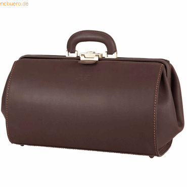 Mika Doktorentasche Hanver Sattelleder 41x18x24cm dunkelbraun von Mika