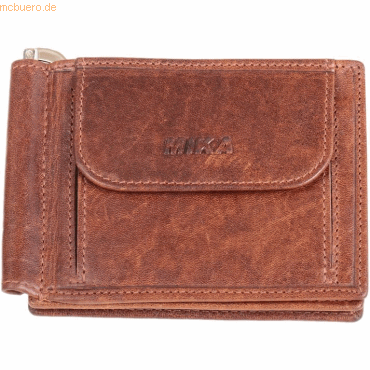Mika Geldbörse Querformat mit Geldklammer und RFID Leder 11x8x2,5cm br Mika Geldbörse Querformat mit Geldklammer und RFID Leder 11x8x2,5cm br von Mika