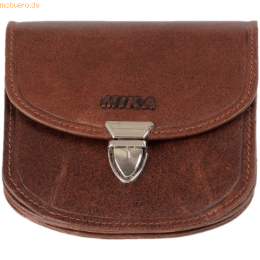 Mika Geldbörse RFID 10x10x2cm Leder braun von Mika