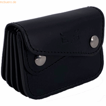 Mika Mini Geldbörse Sattelleder 10x3x7cm schwarz Mika Mini Geldbörse Sattelleder 10x3x7cm schwarz von Mika