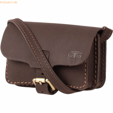 Mika Schultertasche Sattelleder 15x5x11cm dunkelbraun Mika Schultertasche Sattelleder 15x5x11cm dunkelbraun von Mika