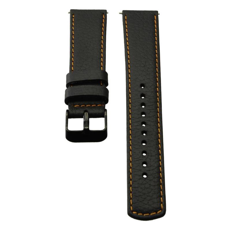Mike Galeli Lederarmband f?r Samsung Watch Active 2 | Farbe: Schwarz | Ersatzarmband | Smartwatch nicht im Lieferumfang enthalten von Mike Galeli