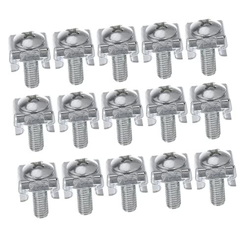 Mikikit Mutternsortiment Für Serverschränke Clip-muttern Netzwerk-Rack-Schrauben Server-Rack-Schrauben Käfigmuttern 100-teiliges Set M5 X 16 Verzinkt von Mikikit