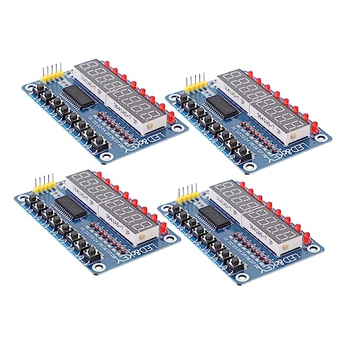 Mikikit 4er-Pack Tm1638 8 Digital Tube Display Modul Integrierter Mikrocontroller und Tastatur-scan-Funktion von Mikikit