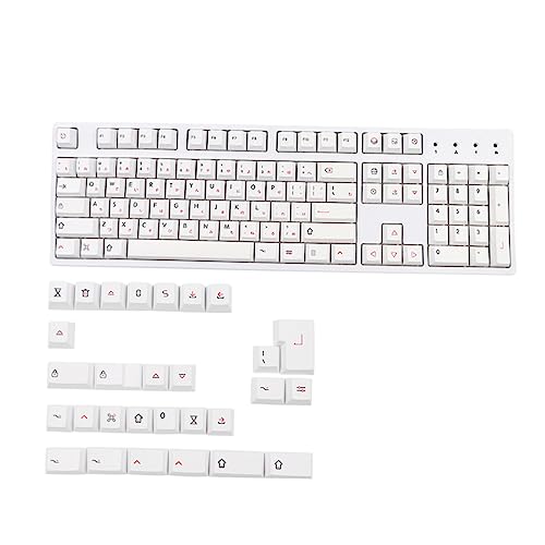 Mikikit 1 Satz Tastenkappe Tastatur-dekor Kappen Für Mechanische Tastaturen Tastaturschutz Tastaturmechanik Tastatur Für Laptop Computer Tastatur Schutzfilm Sublimation Weiß Pbt von Mikikit