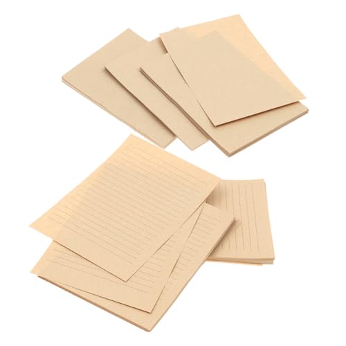 Mikikit 100Blätter Retro Briefpapier Kraftpapier Liniertes Unbeschrieben Vintage Nachrichtenbriefpapier für Kreative Einladungen Briefe und Notizen Mikikit 100Blätter Retro Briefpapier Kraftpapier Liniertes Unbeschrieben Vintage Nachrichtenbriefpapier für Kreative Einladungen Briefe und Notizen von Mikikit
