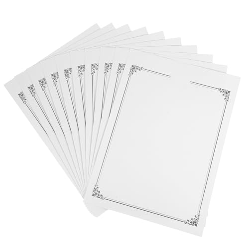 Mikikit 10Stücke Leeres Zertifikatpapier mit Silberfolien Design für Auszeichnungen für Schulungen Akademische Erfolge und Anerkennungen und Individuell von Mikikit