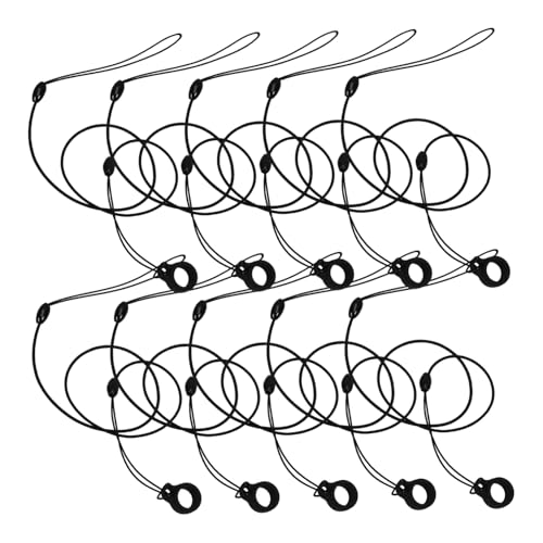 Mikikit 10Stücke Teiliges Hängestift Lanyard aus Elastischen Stiftschnüren mit Silikonring Verlust System für Verschiedene Stiftgrößen für Büro und Schule Elastisch Sicher von Mikikit