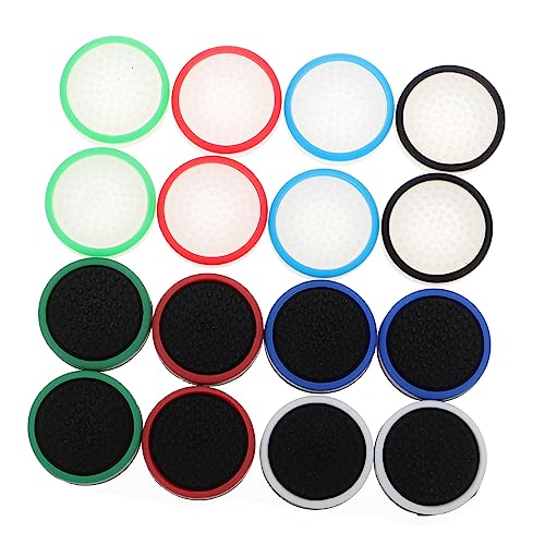 Mikikit Joystick-Griffe Daumen-farbleuchtkappen 16 Stück Silikon-Joystick-schutzkappen Für Controller von Mikikit