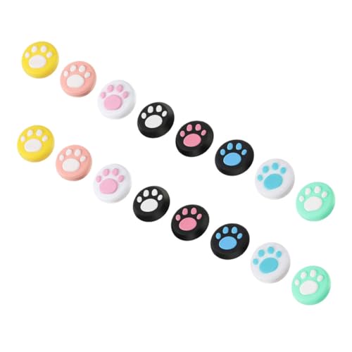 Mikikit 16St Switch Controller Rocker Cap Schutzkappe Daumen-Stick-Kappen Cartoon-Joystick-Abdeckungen Schalter-Controller niedlich Regler Griffabdeckung Rocker-Hut 3D handhaben von Mikikit