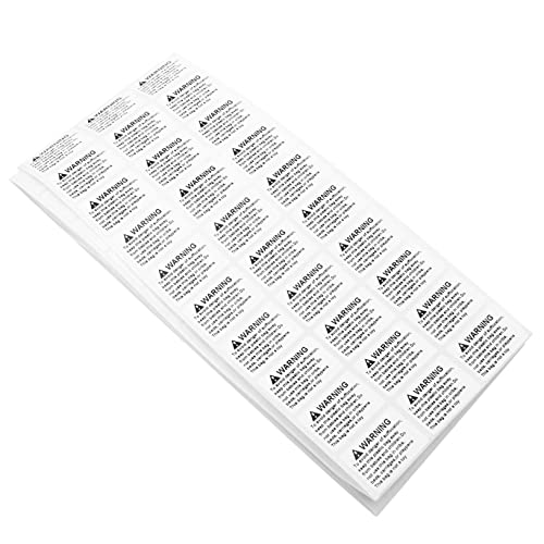 Mikikit 1Rolle Erstickungs Warnaufkleber Selbstklebende Wasserbeständig für Plastiktüten und Spielzeugverpackungen zur Risikominderung Verpackung von Mikikit
