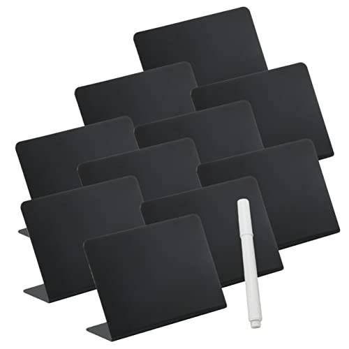 Mikikit 1Satz Mini Tafelschilder Teiliges Förmiges Kreideboard mit Beschreibbaren für Hochzeiten Partys Tischkarten Lebensmittelbeschriftungen und Preisetiketten von Mikikit