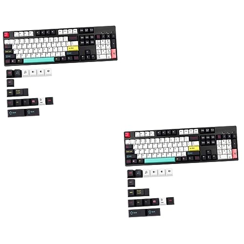 Mikikit 2 Sätze à 122 Stück Tastenkappe Weiße Tastatur Japanisches Dekor Computer Tastatur Mechanische Tastatur Tastaturschutz Tastatur-dekor Rechner Sublimation Büro von Mikikit