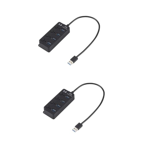 Mikikit 2 Stück 4 USB-Adapter USB-Geräteanschluss Handy ladegerät Laptop-Ladegerät USB-Hub Handyladegerät USB-Anschluss USB-Splitter intelligent Verbinder schnelles Laden 12a Ladestation von Mikikit