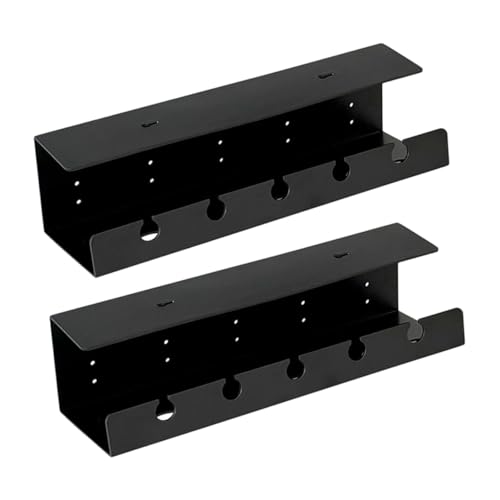 Mikikit 2 Stück Anschlussschild Lagerregal Desk -Kabel -Management -veranstalter Selbstklebende Kabelschale Draht-Organizer Für Den Schreibtisch Tool Für Netzwerkkabelverwaltung P.s Black von Mikikit