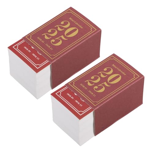 Mikikit 2 Stück Miniatur-tischkalender 2025, Verpackter Täglicher Tischkalender, Kleiner Notizblock-kalender, Lustiger Kalender 2025, Seite Pro Tag, Kalender Für Das Heimbüro von Mikikit