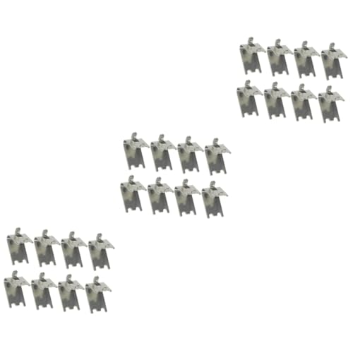 Mikikit 24 Stk Regalklammern Regalschnalle Ersatz-Stützklammern Halterungsclips Hakenstützklammern Halteclips für Gefrierschränke Schnallenstützclips Kühlschrank-Clips Gefrierklammern von Mikikit