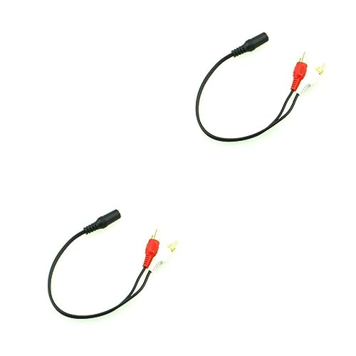 Mikikit 2St audio verteiler audio splitter Audio Extension Cable audio konverter Audiokabel vergoldeter Stecker Y-Kabel Stereo weiblich AV männliche Köpfe männlicher Kopf Audioleitung von Mikikit