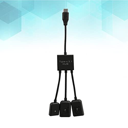 Mikikit 3 OTG-Kabel Tragbar Kompatibler Steckerhalter Hub mit Mehreren Anschlüssen mit Notebook für Mikrofon Produkt Das Tablet Schwarze Übertragung Erweiterungstyp Hohe Laufwerke mit von Mikikit