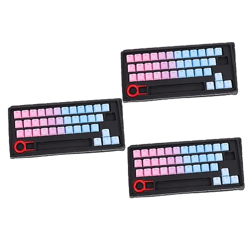 Mikikit 3 Sätze Tastenkappe Tastaturzubehör Tastaturschutz Gaming-tastatur Mechanisch Ornament-sets Computer Tastatur Mechaniker Anzug Computertastaturen Netzteil Erdfarben Pbt von Mikikit