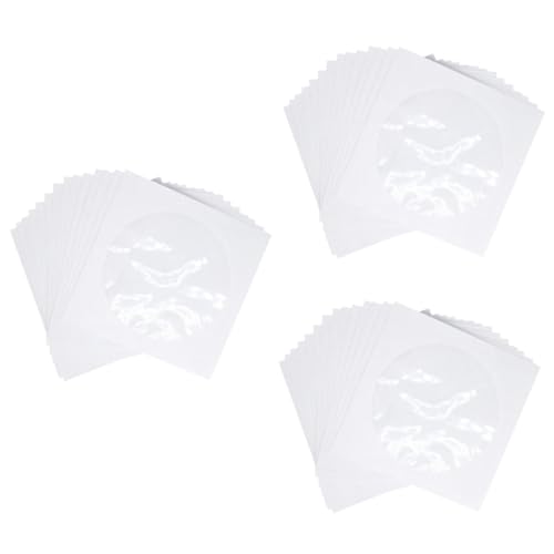 Mikikit 300 STK Papiertüte Fall CD-Hülle DVDs Geldbörsen Aufbewahrungstasche Video-Aufbewahrungskoffer CD-Aufbewahrungshalter tragbar Packsack Aufbewahrungskiste Lagerregal Weiß von Mikikit