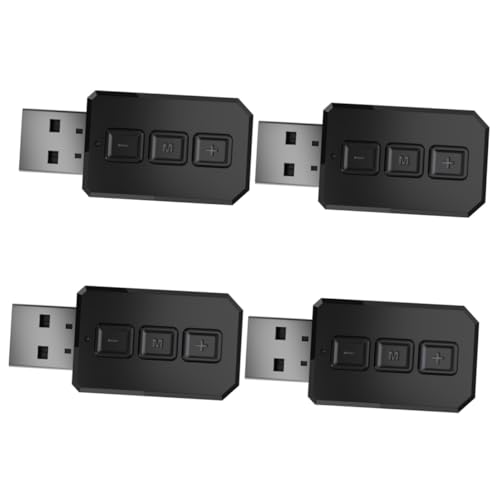 Mikikit 4 Stück -Adapter Drahtloser Sender für Kopfhörer USB-Adapter Adapter für Kopfhörer USB-Wireless-Konverter Audioübertragungsgerät kabellos Startprogramm Spielkonsole Abs von Mikikit