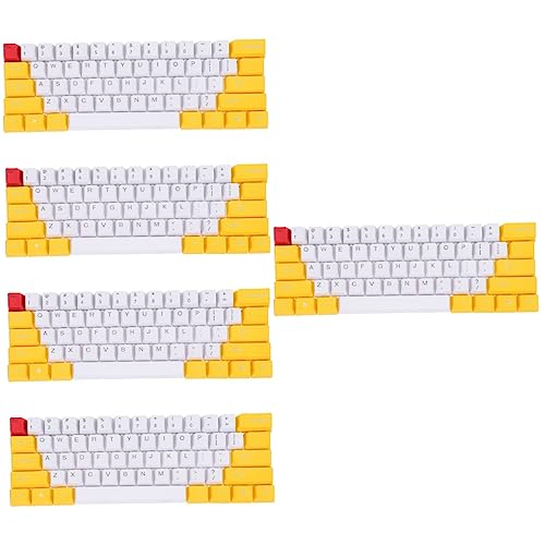 Mikikit 5 Sätze Tastenkappe Taste für mechanische Tastatur Gaming-Tastatur Tastaturabdeckung kabellose Tastatur dekorative Schlüsselkappe Kappe für Computertastatur Klaviatur Querwelle pbt von Mikikit