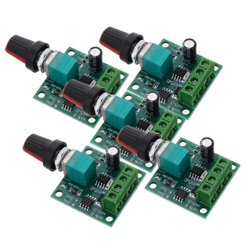 Mikikit 5 Stück Drehzahl Regler Für Gleichstrom Motoren Pwm-Controller Pwm-gleichstrommotor-drehzahlregler Motordrehzahlreglermodul Motor Mit Variabler Drehzahl Modulschalter Grün Metall Mikikit 5 Stück Drehzahl Regler Für Gleichstrom Motoren Pwm-Controller Pwm-gleichstrommotor-drehzahlregler Motordrehzahlreglermodul Motor Mit Variabler Drehzahl Modulschalter Grün Metall von Mikikit