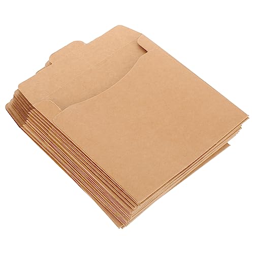 Mikikit Hülle Cd Karton Cd Mailer 50 Stück Cd Papiertüte Zur Cd Aufbewahrung Stabiles Kraftpapier Für DVDs Einfacher Zugriff Und Auffinden von Mikikit