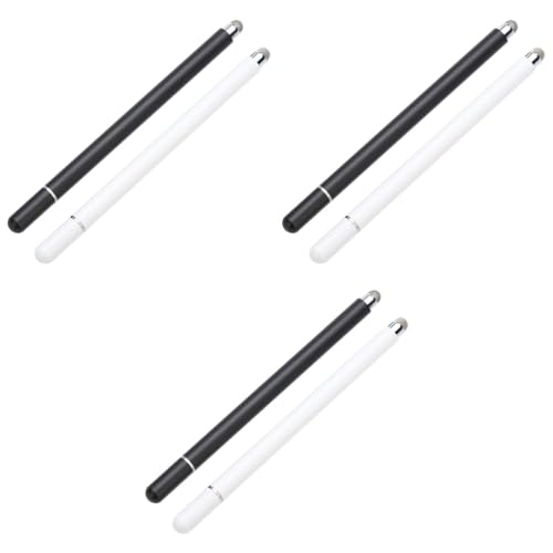 Mikikit 6 STK Universal-Stift tragbarer Bildschirmstift Empfindlichkeit Stift Eingabestift praktische Bildschirmstifte Bildschirm-Touch-Stift doppelter Zweck Kapazitiver Stift Tuch von Mikikit