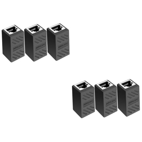 Mikikit 6 Stück Netzwerkkabelstecker Ethernet-Koppler Ethernet-Adapter Extender Buchse Auf Buchse Ethernet-Adapter Ethernet-Kabeladapter Cat6 Ethernet-Kabel Cat6-Koppler Abs von Mikikit