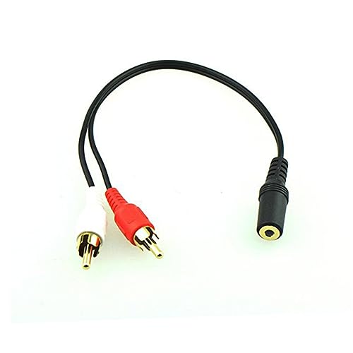 Mikikit Adapterkabel Stereo-buchse Auf 2 Vergoldet Y-kabel Für Audio-/videogeräte von Mikikit