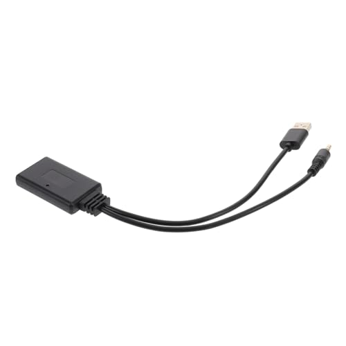 Mikikit Audioadapter Kabelloser Lautsprecheradapter Auto Zusatzadapter Autoanschluss Für Musik Kabelloser Audioadapter Autoradio Anschlussadapter Abs Schwarz von Mikikit