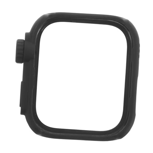 Mikikit Bildschirmschutz Handy Uhrengehäuse schützende Uhrenabdeckung Displayschutzfolien für Smartwatches wiederverwendbares Uhrengehäuse gehärtetes Glas Black von Mikikit