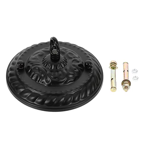 Mikikit Deckenplatten Deckenrosette mit Haken für Lampen Deckenhaken Vintage Pendelleuchte Kronleuchter Aufhängung Haken Hängeleuchte Deckenlampe Halterung Befestigung Haken von Mikikit