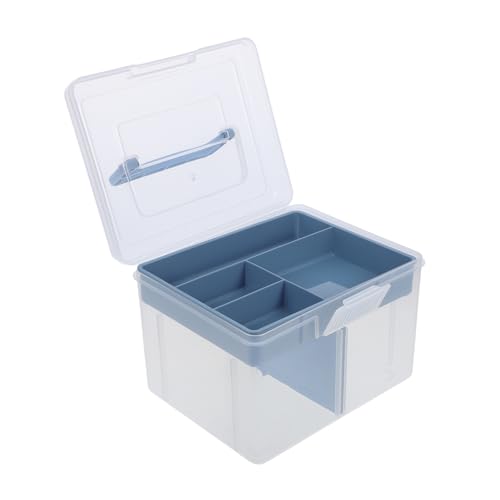 Mikikit Durchsichtige Organizer Box mit Abnehmbarem Tablett Vielseitiges Nähkästchen für Nähzubehör Tragbarer Sammelbehälter für Münzen Karten und Kleinigkeiten Optimal Mikikit Durchsichtige Organizer Box mit Abnehmbarem Tablett Vielseitiges Nähkästchen für Nähzubehör Tragbarer Sammelbehälter für Münzen Karten und Kleinigkeiten Optimal von Mikikit