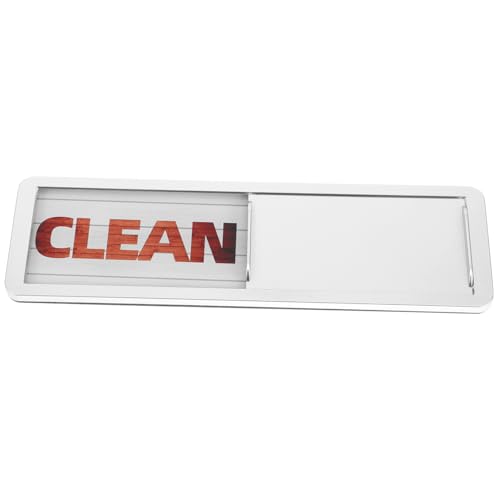 Mikikit Magnetische Hinweistafel für Geschirrspüler Magnetisches Schild Anzeige für Sauberes/schmutziges Geschirr Silberner Rahmen und Holzfarbe von Mikikit
