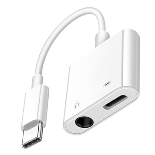 Mikikit Praktischer Typ-c-Adapter Kopfhörer-konverter für Smartphones Karaoke Musik Hohe Leistung Weiß von Mikikit