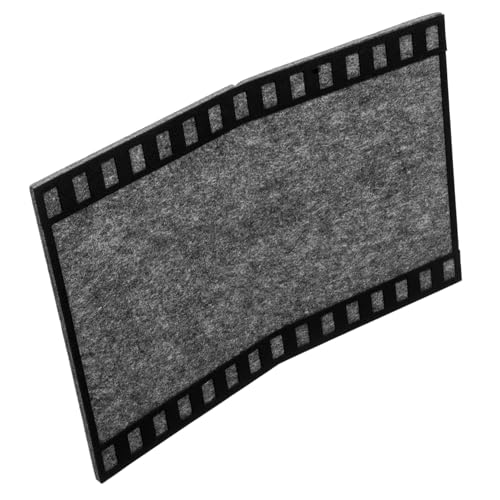 Mikikit Hinweistafel anzeigen Anzeigetafeln aus Filz Fotorahmen-Requisite Filz Pinnwand Pinnwand-Fliesen Fotostreifenrahmen Ankündigung Message Board Planke FilzPolyesterfaser Schwarz von Mikikit