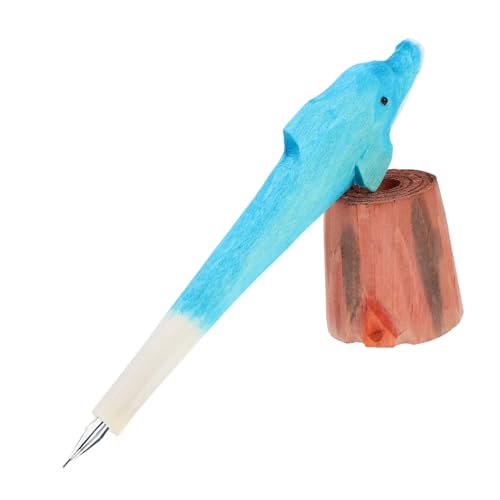 Mikikit Holztierstift, Niedlicher Cartoon-kugelschreiber, Handgefertigt, Aus Holz Geschnitzter Stift, Kreativer Stift Für Schule Und Büro, Weihnachten, Ostern von Mikikit