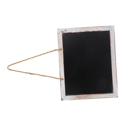 Mikikit Retro -Tür hängende Tafel Zurück Blackboard -Kreide Planke rustikal Tafel aus Holz Kreidetafel-Hängeschild Nachrichtenschild Tafelschild zum Aufhängen Zeichenbrett Schwarz von Mikikit