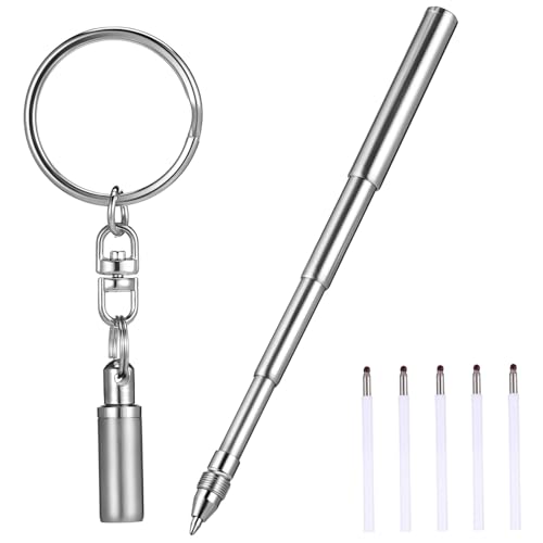 Mikikit Stift aus Kompakter Taschenstift mit Nachfüllungen Einziehbarer Schlüsselanhänger Praktischer Mini Kugelschreiber für Robust und Leicht Mikikit Stift aus Kompakter Taschenstift mit Nachfüllungen Einziehbarer Schlüsselanhänger Praktischer Mini Kugelschreiber für Robust und Leicht von Mikikit
