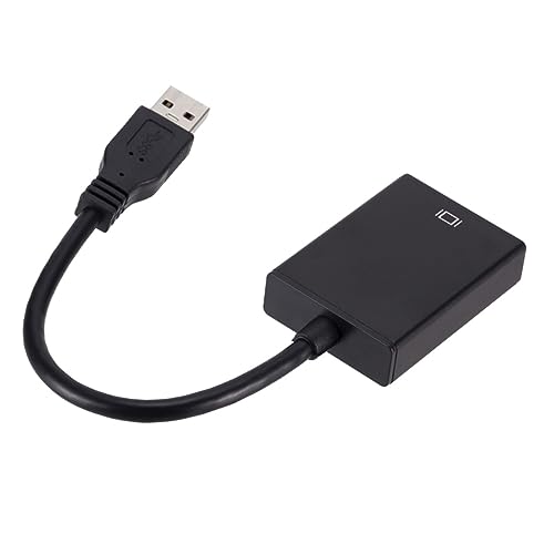 Mikikit USB 3.0 auf Konverterkabel 1080p-displayadapter für Pc Laptop Projektor Schwarz Unterstützt Mehrere bis 6 Bildschirme von Mikikit