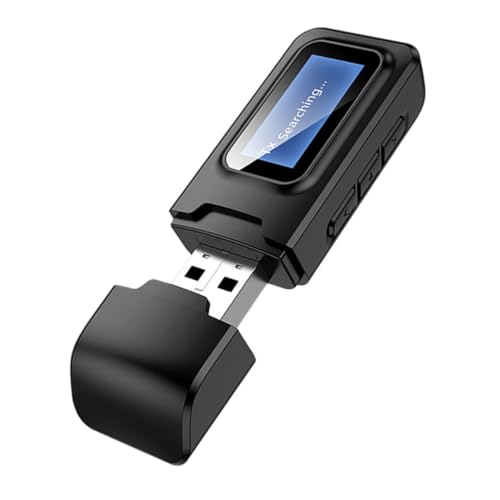 Mikikit USB 50 Audio Adapter Mit Display 2 1 Empfänger Und Sender Für Drahtlose Musikübertragung Plug & Play AUX Audio Receiver Transmitter Für Lautsprecher Und Kopfhörer Mikikit USB 50 Audio Adapter Mit Display 2 1 Empfänger Und Sender Für Drahtlose Musikübertragung Plug & Play AUX Audio Receiver Transmitter Für Lautsprecher Und Kopfhörer von Mikikit